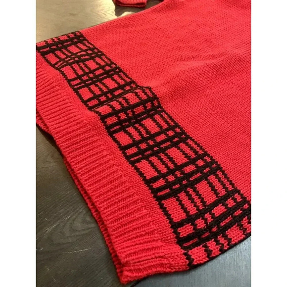 Vintage The Eagle's Eye Sweater Hand Knit Teacher School Cardigan Flowers SZ M - Picture 9 of 9